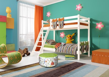 Детская двухэтажная кровать Мебельград Соня, Вариант 10 Белый в Ставрополе
