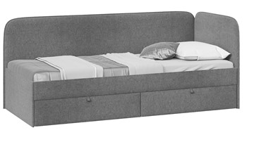 Кровать подростковая Молли тип 1 (90), Микровелюр Scandi Graphite 22 в Ставрополе