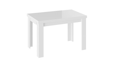 Кухонный стол раскладной Норман тип 1, цвет Белый/Стекло белый глянец в Ставрополе