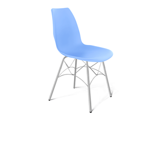 Обеденный стул SHT-ST29/S107 (голубой pan 278/хром лак) в Ставрополе