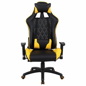 Кресло офисное Brabix GT Master GM-110 (две подушки, экокожа, черное/желтое) 531927 в Ставрополе