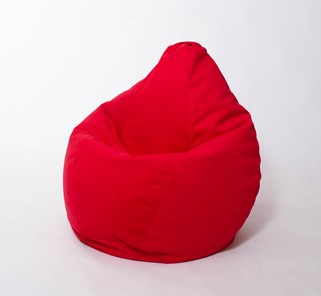 Кресло-мешок Груша большое, велюр однотон, красное в Ставрополе