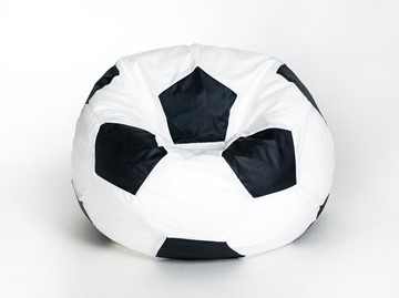 Кресло-мешок Мяч малый, бело-черный в Ставрополе