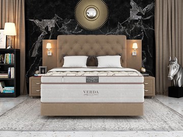 Кровать 2-х спальная Alliance/Podium M 160х200, Флок (Велсофт Какао) в Ставрополе