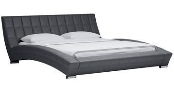 Двуспальная кровать Оливия 180 арт. Марика 485 к/з (серый) с основанием в Ставрополе