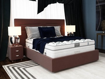 Кровать 2-спальная Modern/Island M 180х200, Флок (Велсофт Спелая слива) в Ставрополе