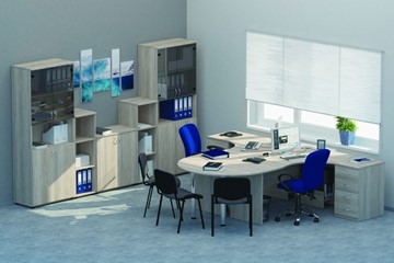 Набор мебели в офис Twin для 2 сотрудников с совмещенными столами в Ставрополе