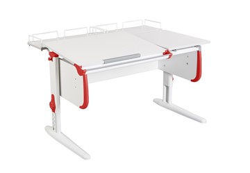Детский стол-трансформер 1/75-40 (СУТ.25) + Polka_z 1/600 (2шт) белый/серый/Красный в Ставрополе