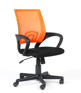 Кресло офисное CHAIRMAN 696 black Сетчатый акрил DW66 оранжевый в Ставрополе