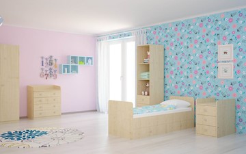 Кровать для новорожденных с комодом POLINI Kids Simple 1100 Натуральный в Ставрополе - предосмотр 4