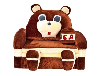 Диван детский Медведь с подушкой, ширина 120 см в Ставрополе