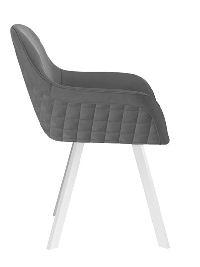 Кухонный стул 248 Поворотный, Микровелюр Z28 Темно-серый / опоры белые в Ставрополе - изображение 3