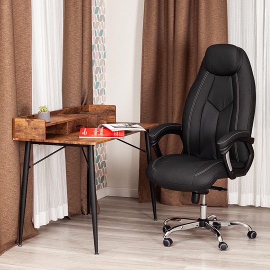 Кресло офисное BOSS Lux, кож/зам, черный, арт.21151 в Ставрополе - изображение 12