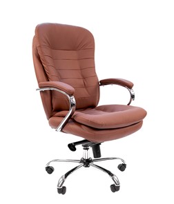 Компьютерное кресло CHAIRMAN 795 кожа, цвет коричневый в Ставрополе