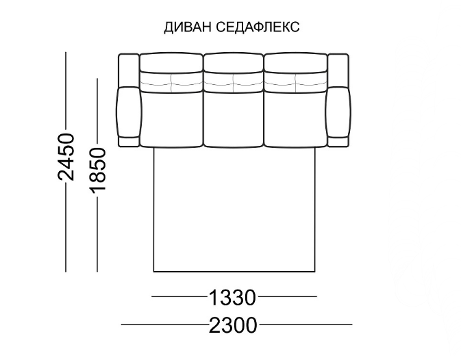 Прямой диван Рокфорд БД, седафлекс в Ставрополе - изображение 7