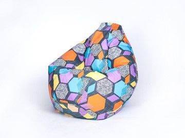Кресло-мешок Груша малое, велюр принт, геометрия в Ставрополе