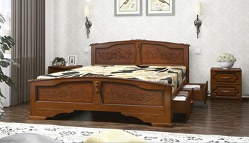 Кровать с выкатными ящиками Елена (Орех) 80х200 в Ставрополе